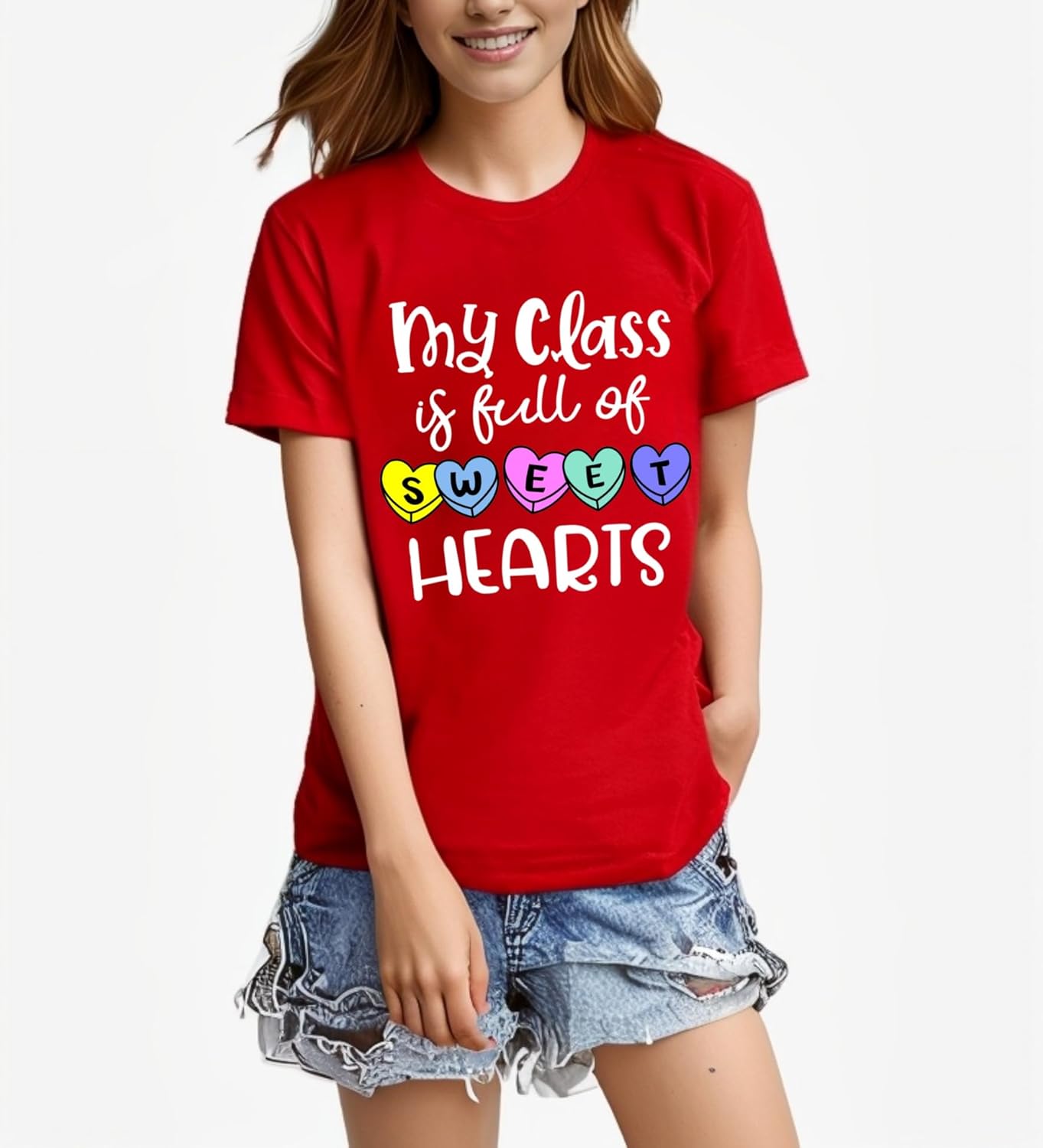 Teacher Valentines Shirt My Class is Full of Sweet Hearts Shirts Teacher Gifts Teacher Tee Shirt Casual Outfit - Image 2