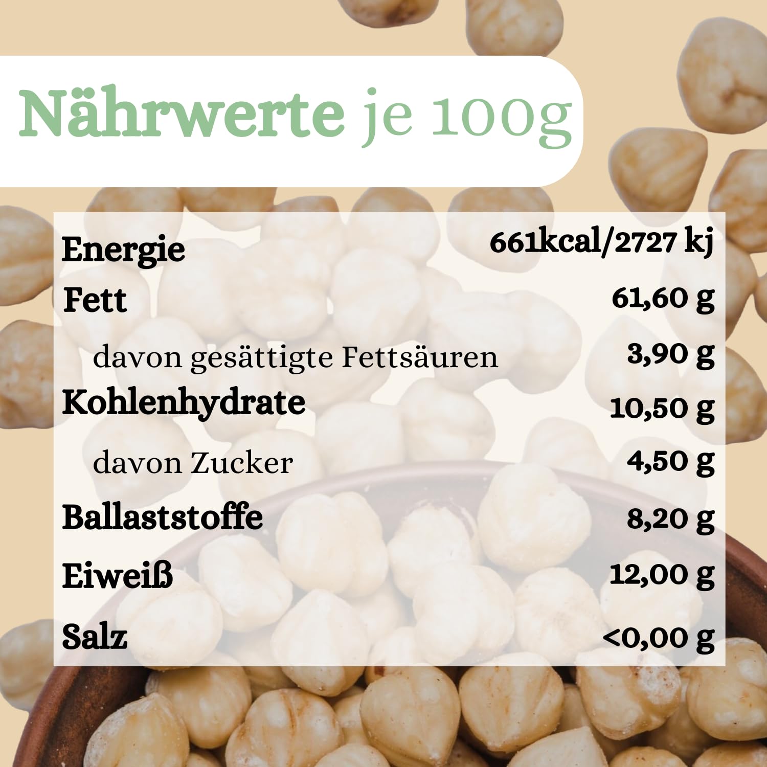 1001 Frucht - Haselnusskerne blanchiert 1000 g naturbelassen, Neue Ernte 2025, Unbehandelte gesunde Nüsse aus Italien - ganze Haselnüsse ohne Schale gentechnikfrei, Aromatische blanchierte Haselnuss