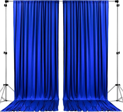 AK TRADING CO. Cortinas telón de fondo de poliéster de 10 pies x 8 pies con bolsillos para varillas, decoración de ventana para bodas, fiestas y