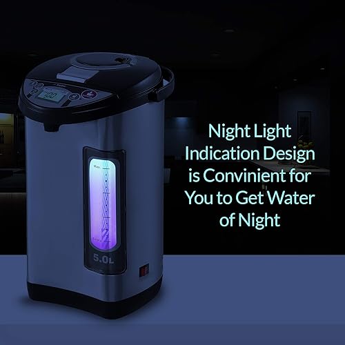 Miniatura 3 de Calentador digital de hervidor de agua, pantalla de temperatura Fahrenheit, bomba manual Shabat, bloqueo a prueba de niños, opción de temperatura