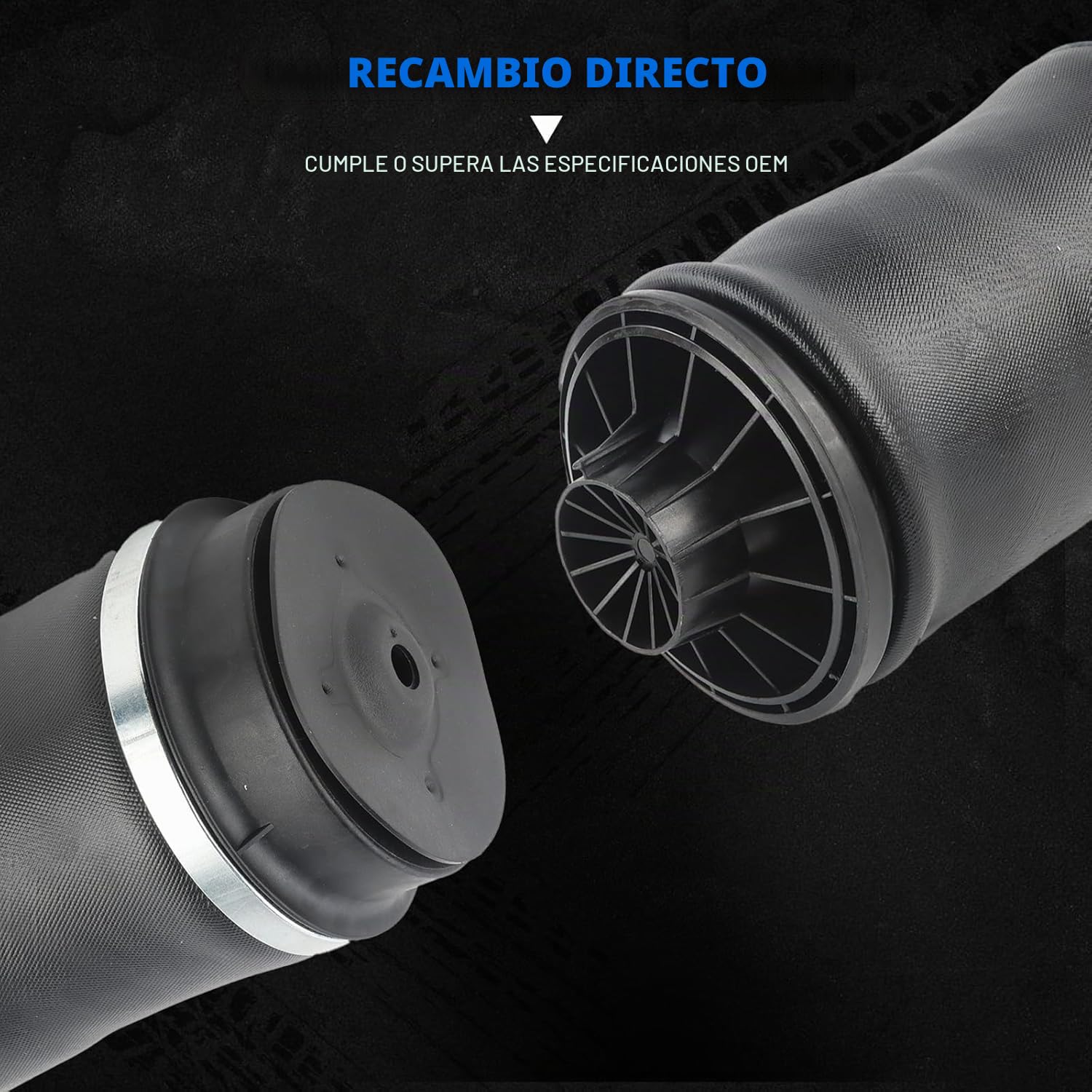 1 pieza de resorte neumático trasero izquierdo derecho compatible con 2005-2016 Clase GL X164 Clase M W164 Reemplazo para 1643200225 1643200425 1643200625