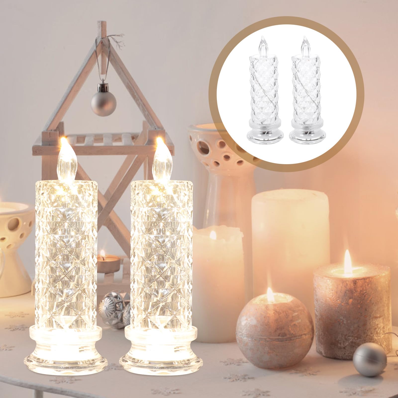 Ipetboom 4pezzi Candele Elettroniche Batteria Led Lampada Candela Simulata Per Decorazione Da Tavolo Piccola Luce Notturna Per Camera Da Letto Adatta Per Feste Matrimoni e Altre Occasioni