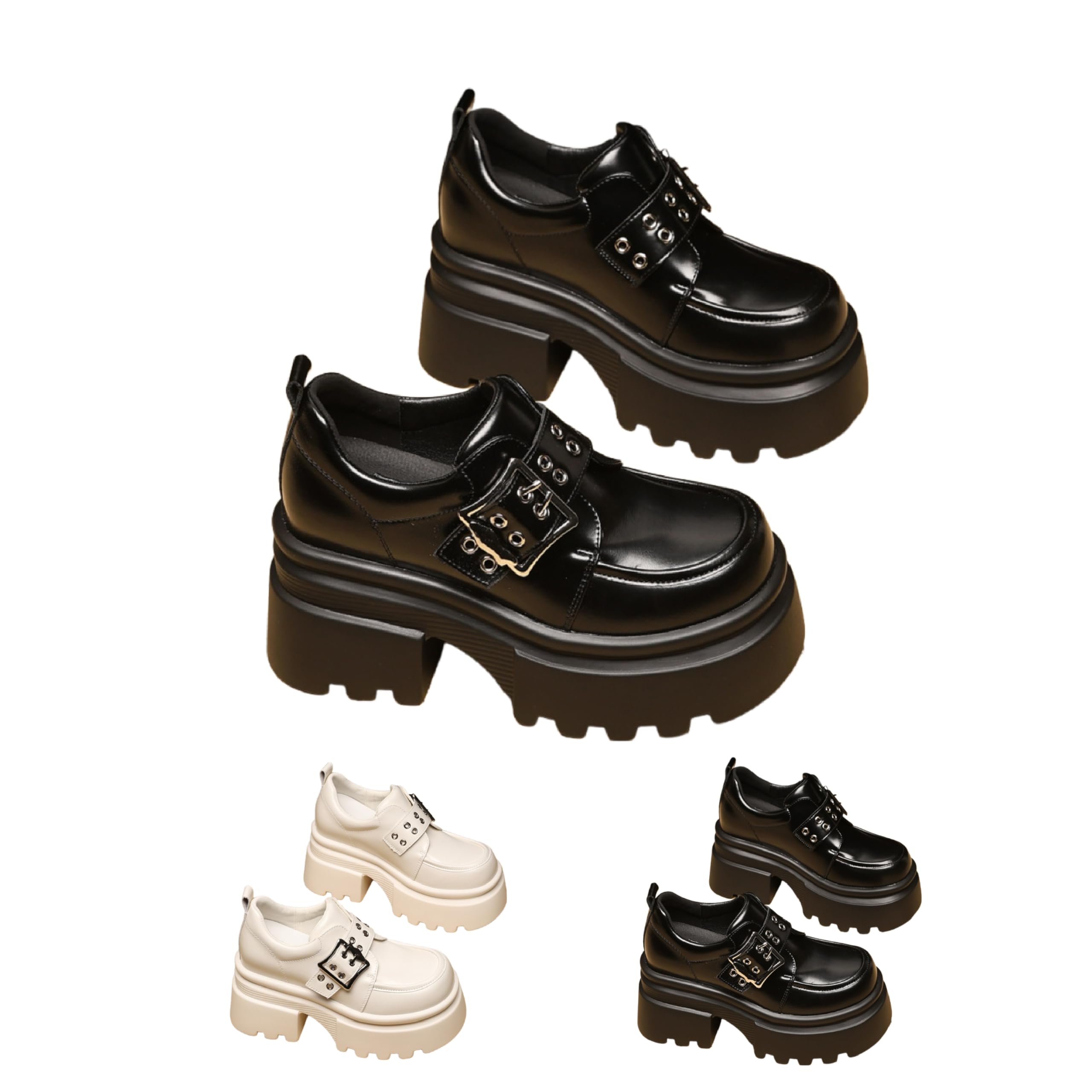 Womens Visual Kei Grunge Punk Goth Platform Boots-Casual Style with Metal Buckle-Breathable Lining Non - slip Sole