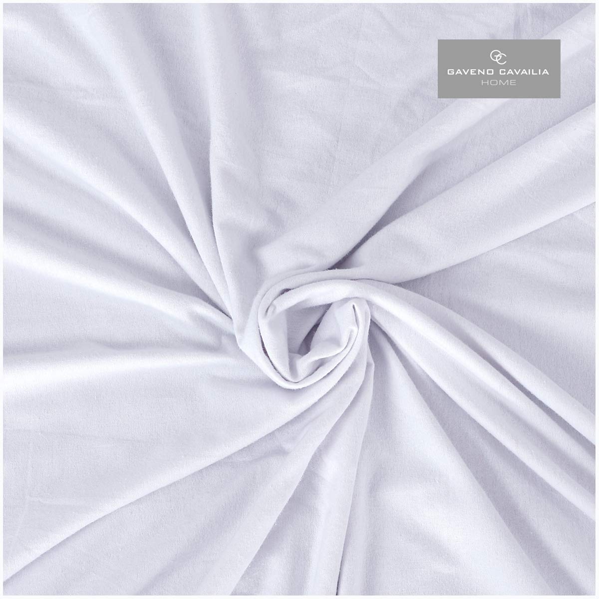 Gaveno Cavailia Luxury Flannel Plain Fitted Sheet, 100% Brushed Cotton Easy Care Accessory, Premium Soft & Cosy Bed Linen - Image 4