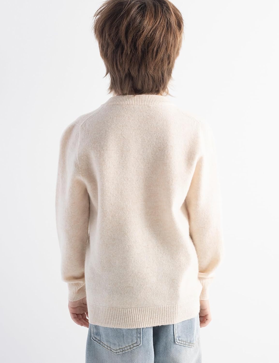 Chanyarn Boy's 100% Merino Wool Sweater 2025 Fall Winter First-Line Ready to Wear V Neck Long Sleeve Seamless Knit Sweater - Image 5