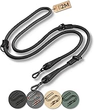 PiuPet® Dog Leash | 2m | 3 Positions | Double | Large and Small Size | Training (Black)