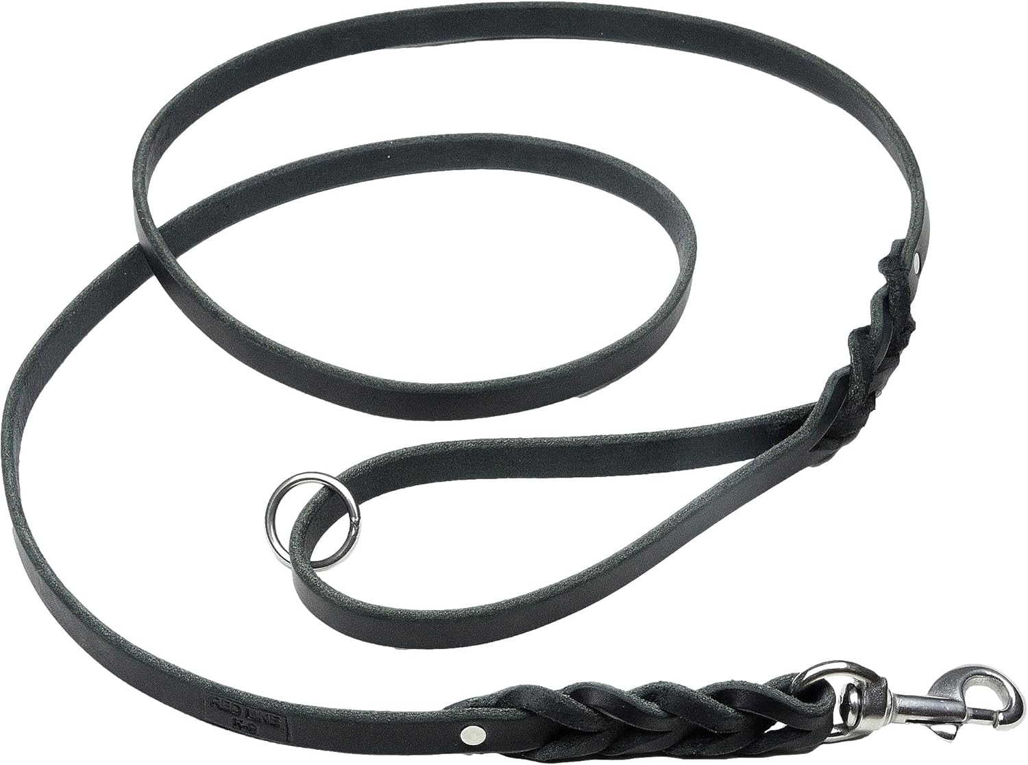 Redline K9 Braided Latigo Leather 1/2Inch Dog Leashes (1/