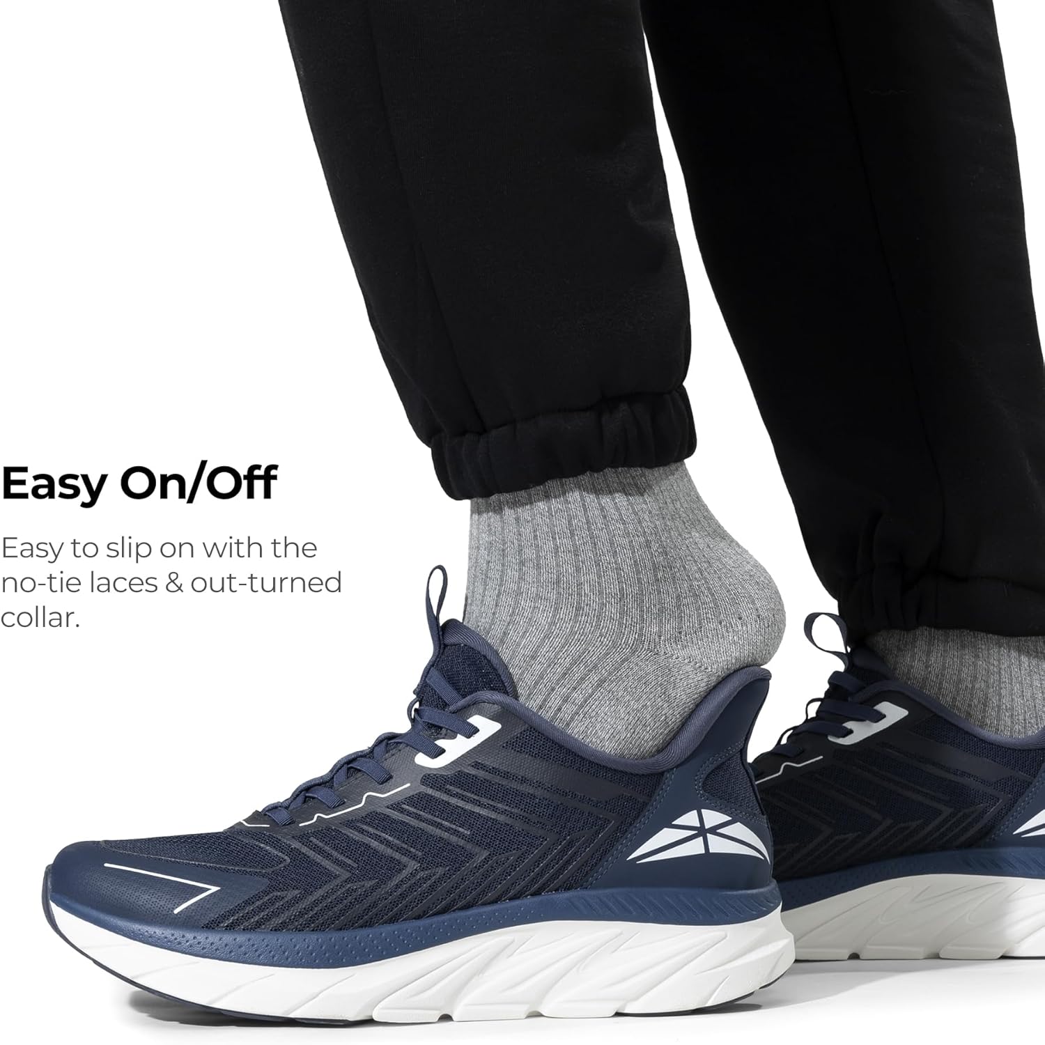 Men's Slip On Walking Shoes Running Comfortable Tennis Breathable Non Slip Athletic Gym Workout Cross Training Fashion Sneakers - Image 2