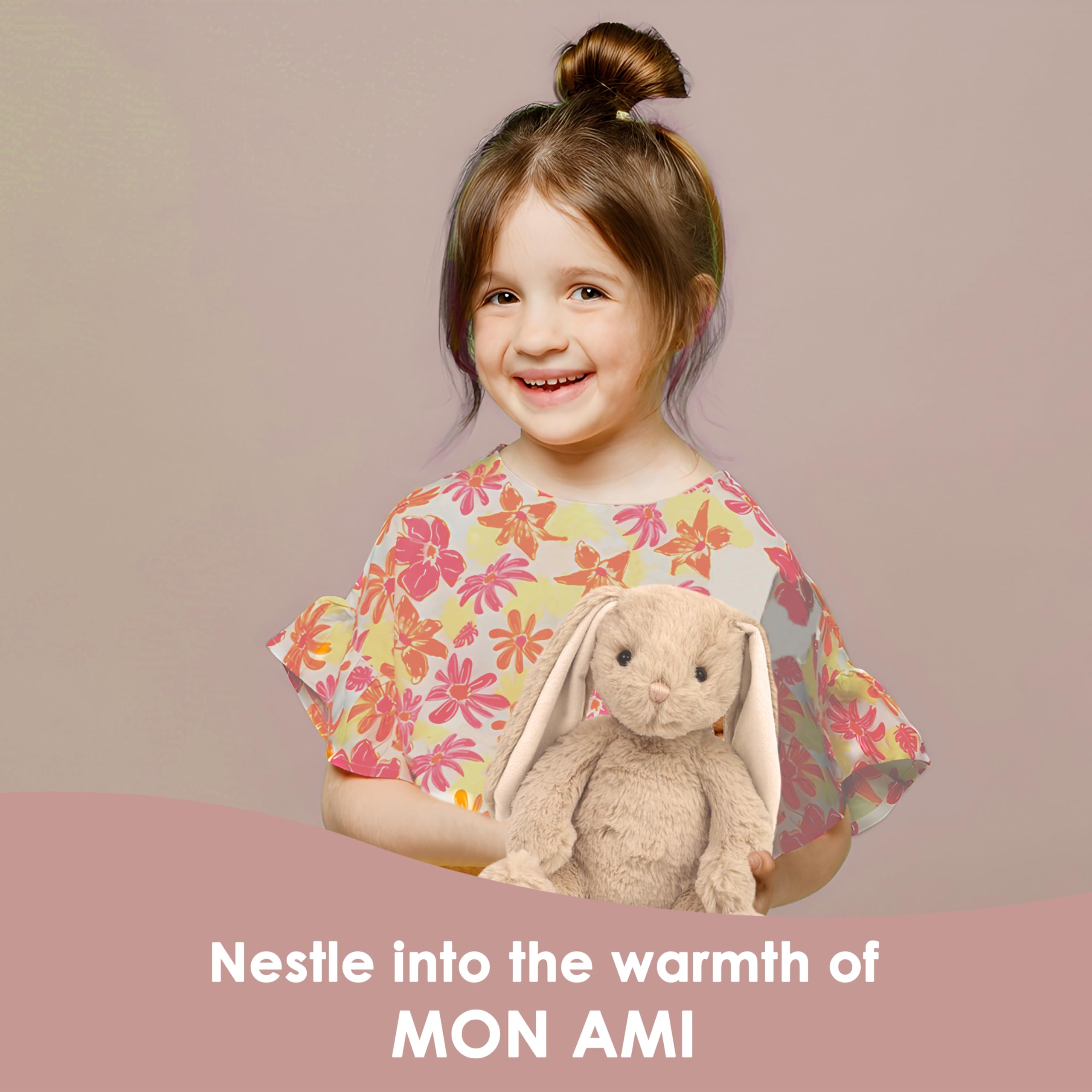 MON AMI Buffy The Bunny 14-Inch Stuffed Animal for Boys & Girls, Multicolor, 15 Inches - Image 4