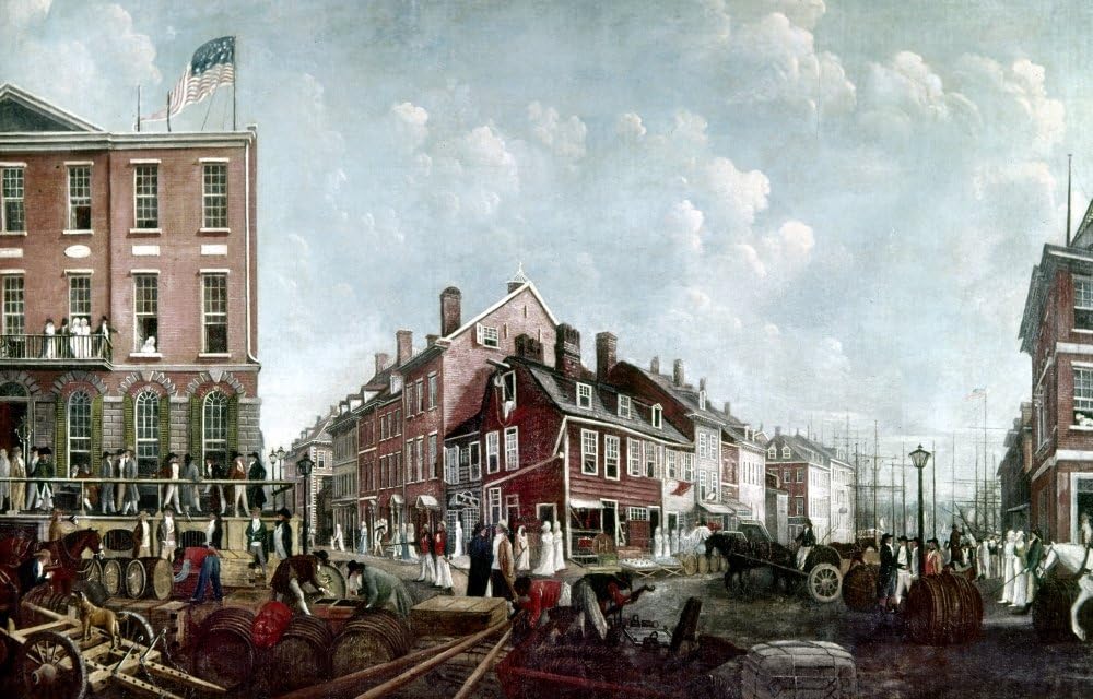 New York Coffee House NTontine Coffee House In New York City Oil Painting By Francis Guy 1797 Poster Print by (24 x 36)