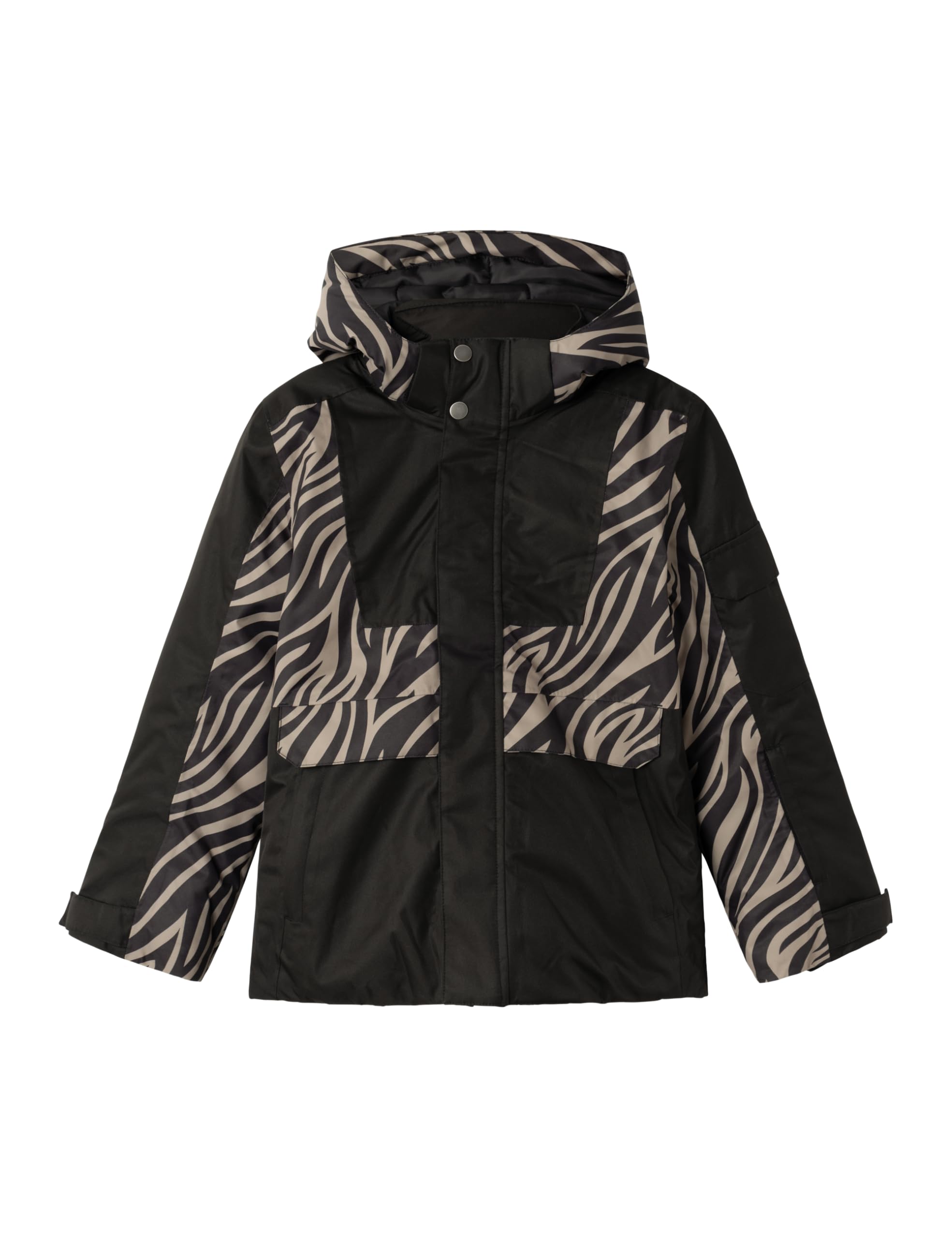 Chaqueta de nieve para niñas NAME IT con estampado de cebra para esquí 5