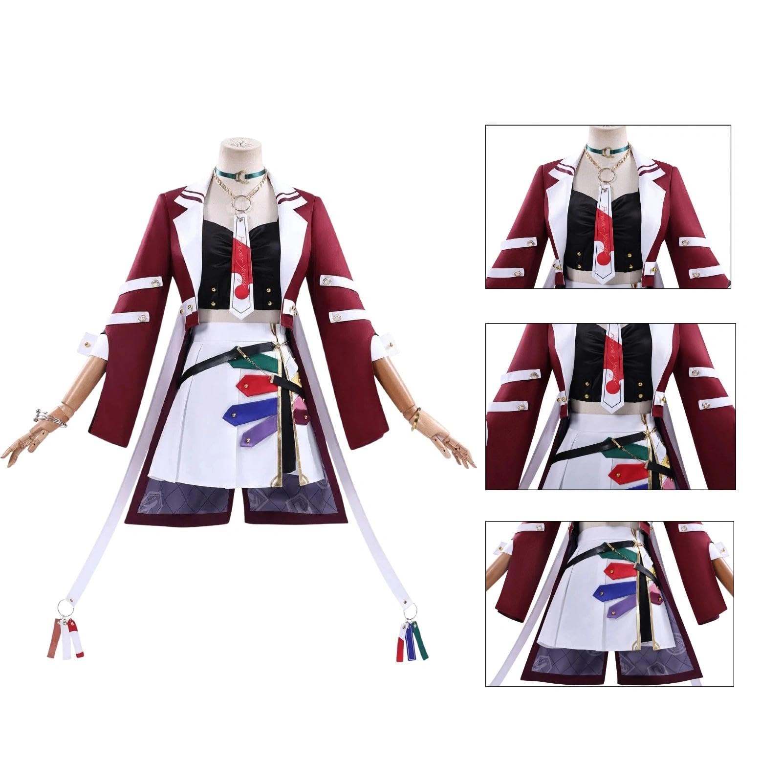Cosplay Anime Hombre Mujer Adulto Halloween Comic Con Uniforme Roles | Conjunto completo – Incluye chaqueta verde con cierre, pantalón a juego y corbata. Todo lo necesario para un cosplay