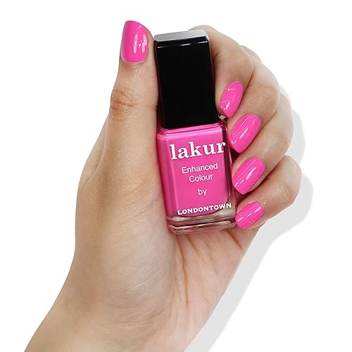 Miniatura 144 de LONDONTOWN Esmalte de uñas brillante rosa polvoriento, Bell Flower lakur, esmalte de uñas vegano resistente a las astillas, 0.40 onzas líquidas Té