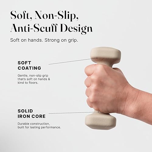 Miniatura 3 de WeGym SafeGrip Square Dumbbells with Anti Slip Handles, Aesthetic Free Weights for Home Workouts, Stable Design Prevents Rolling during Floor