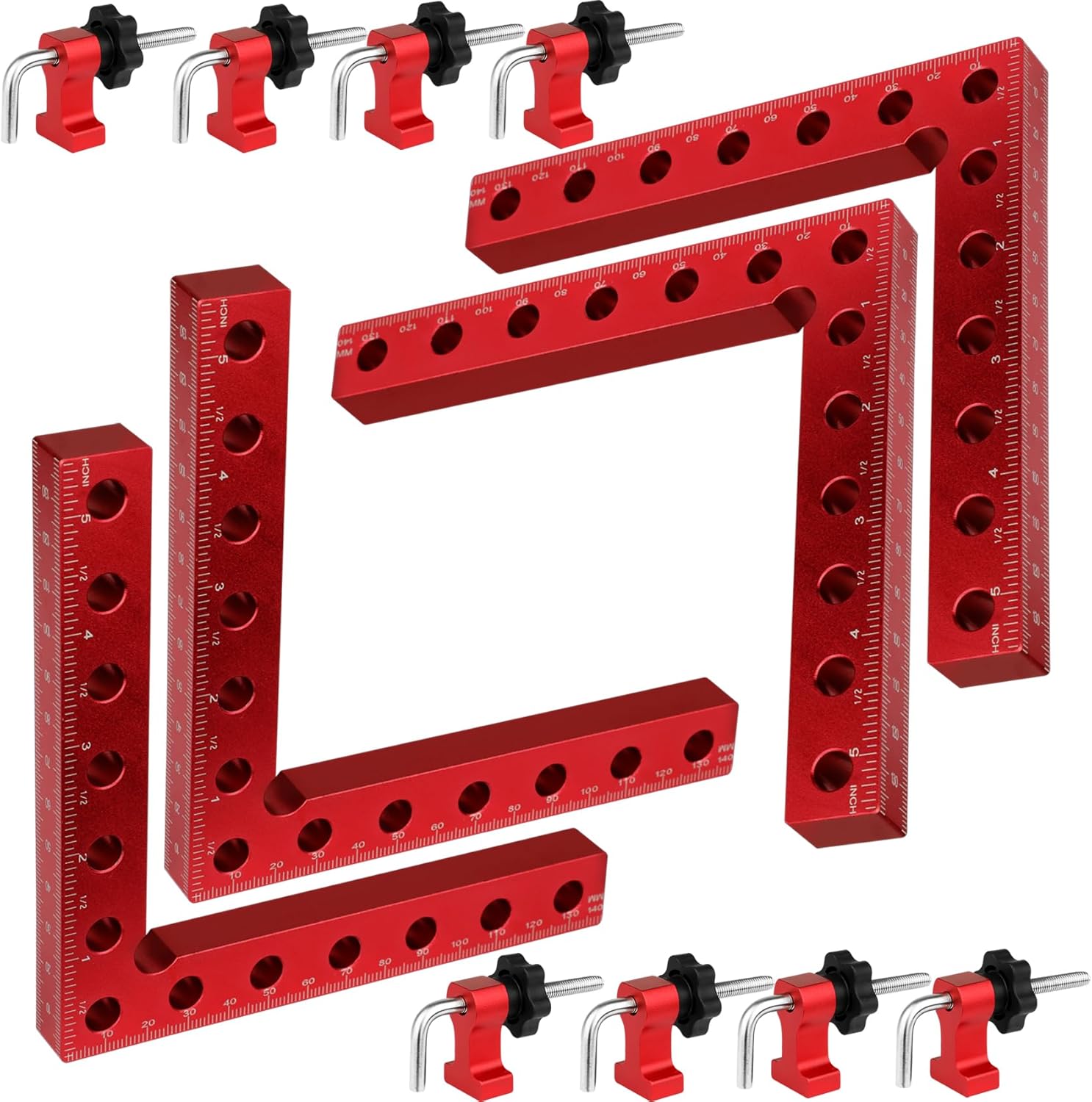 Upgraded 90 Degree Clamp, Clamping Square, 4pcs 5.5in Right Angle Clamp