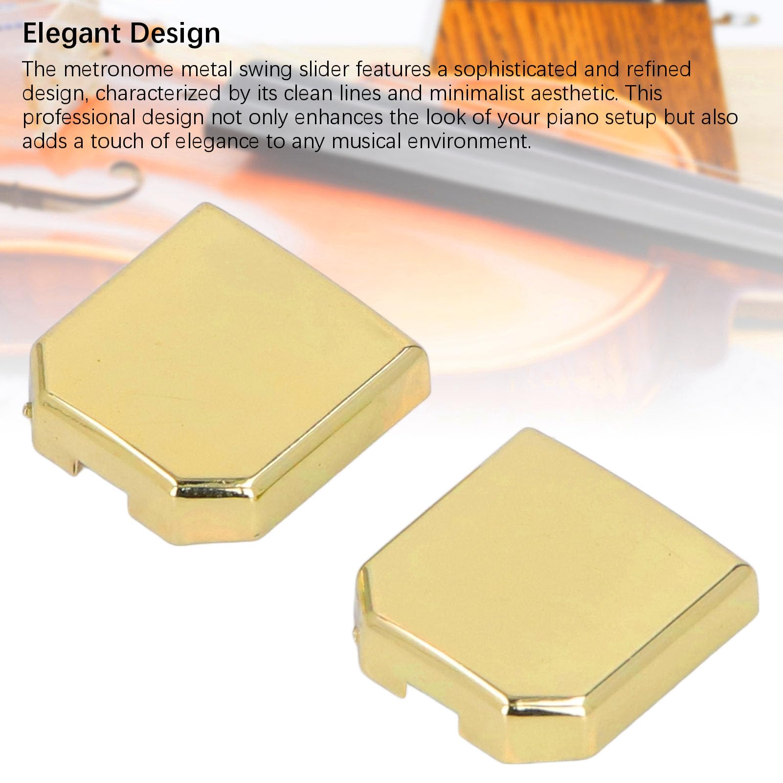 2PCS Mechanical Metronome Sliding Block, Rugged Stainless Steel Design for Piano, Metal Metronome Swing Slider for Easy Installation and Removal, Expertly Crafted for Longevity