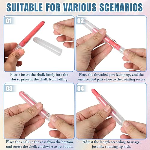 Miniatura 5 de 12 bolígrafos de tiza sin polvo, no tóxicos, lavables, de colores, para niños, lavables en húmedo, ideales para arte al aire libre y dibujo de