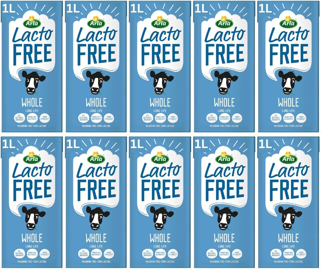 Lactofree Lactose Free Whole Milk 10x1L UHT Whole Milk Cartons 10x1L