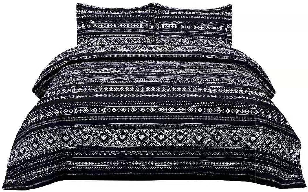Amazon.com: MAG 3 Pcs Black Boho Comforter Set Full/Queen Bohemian ...
