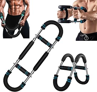 WNOEY Twister Arm Exerciser,Adjustable Spring Workout Bar, Forearm Triceps Chest Enhanced Exercise Strengthener,Portable Home Fitness Equipment