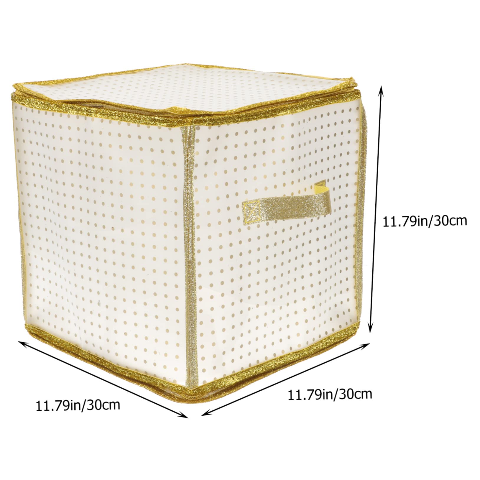 Ciieeo Contenitore per Ornamenti Natalizi Cerniera Capacità Scomparti Interni Design Maniglie su Entrambi i Lati per Conservare Palline Campanelli Ornamenti Appesi e Calze