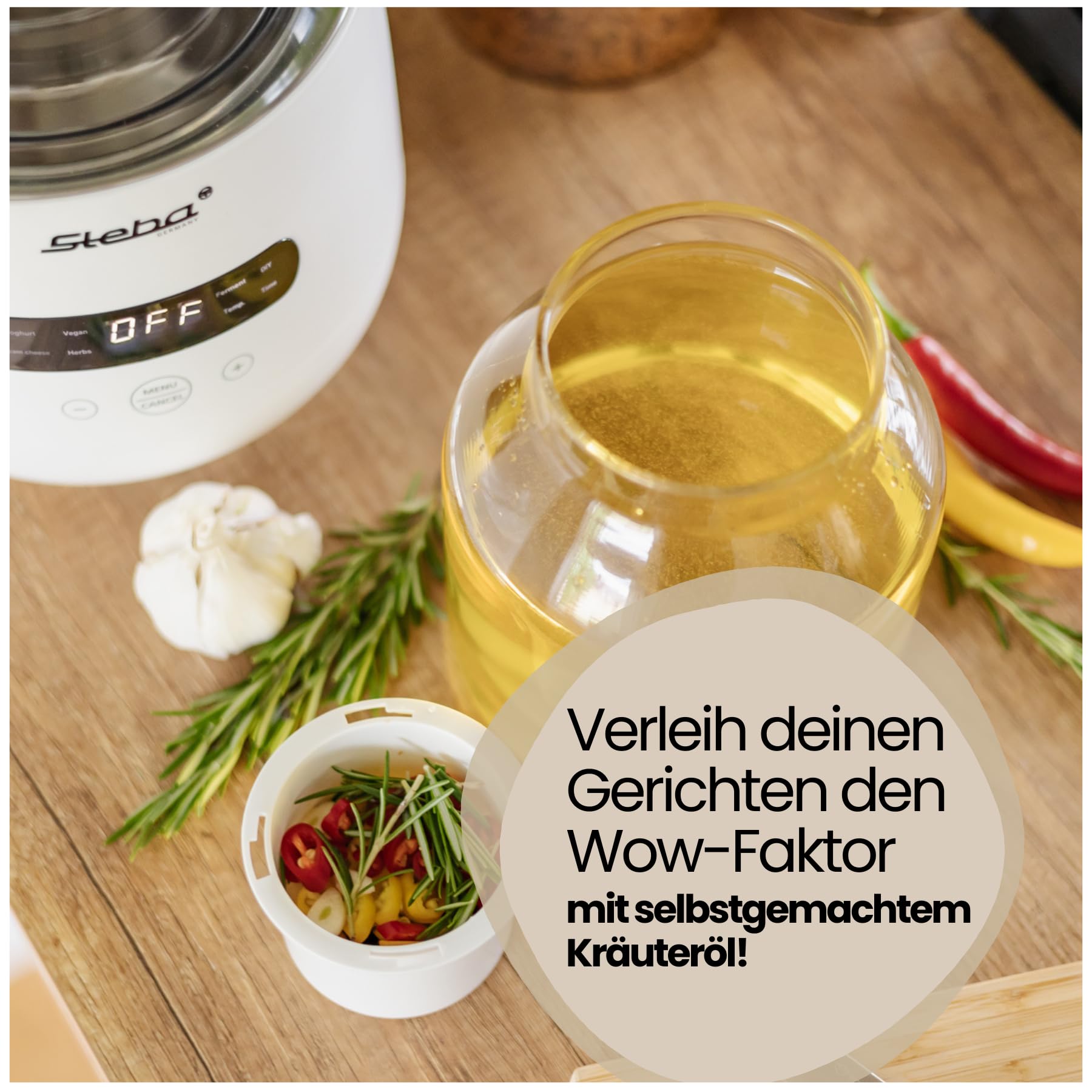 Steba JM 4 Joghurt-Maker | 1 Joghurtglas 2 l, 1 Joghurtglas 1,3 l, 5 Automatikprogramme, Leichte Reinigung