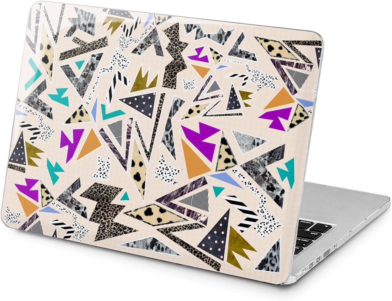 Hard Case Compatible for MacBook Pro 16 14 M3 M2 2023 M1 Pro 13 2022 Air 13 2021 Retina 2020 Mac 11 12 Pattern Protective Cover Design Geometric Blue Nice Print Yellow Tribal Oriental Laptop