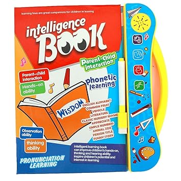 ABC Sound Book for Children, English Letters & Words Learning Book, Fun Educational Toys. Activities with Numbers, Shapes, Colors and Animals for Toddlers.(Multi Color)