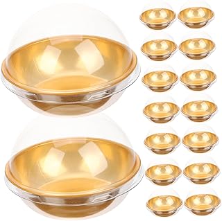 KICHOUSE Mini Cupcake Boxes 50pcs Boxes Cake Box Muffin Single Container Mini Dessert Boxes Mini Cake Containers Clear Plastic Dome Carrier Individual Cupcake Holder Yolk Moon Cake The Pet