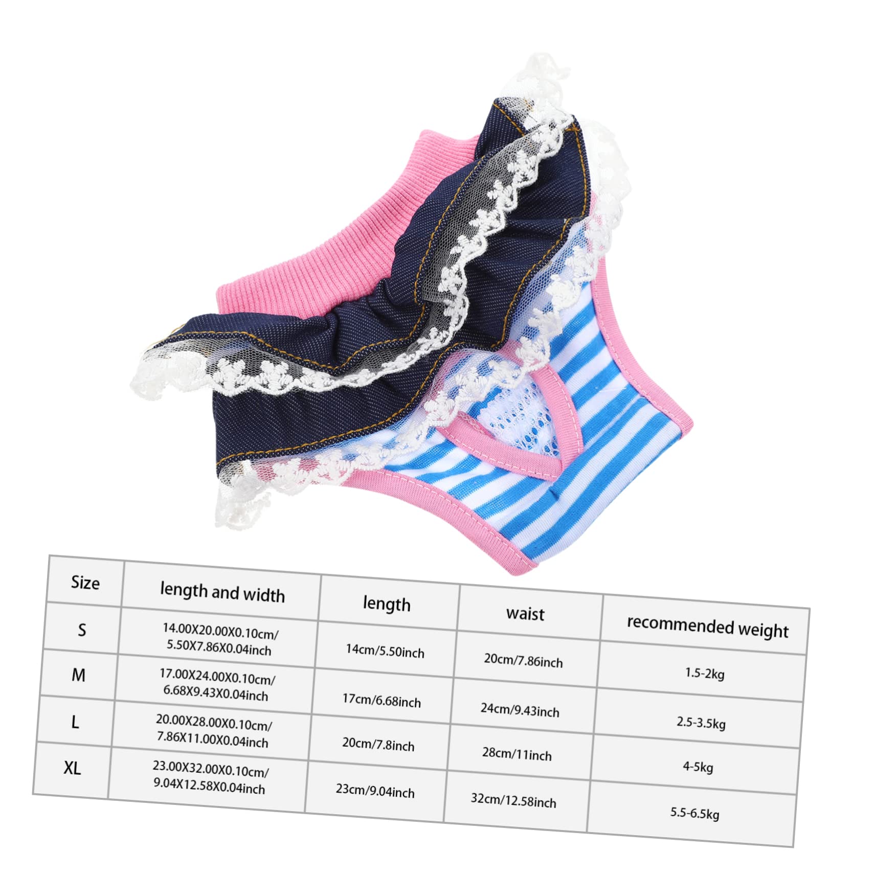 HEMOTON Puppy Sanitary Pantie Reusable Female Dog Diapers for Household Pet Clothes Decoration Comfortable Material Easy to Wear for Dogs Heat with Bow Detail