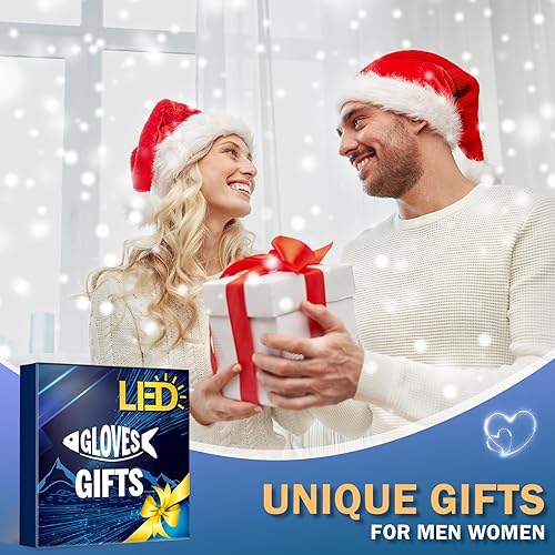 Miniatura 7 de Guantes LED con luces impermeables, regalos para hombres y mujeres, guantes de linterna, herramientas de guante, luces de dedo como accesorios de