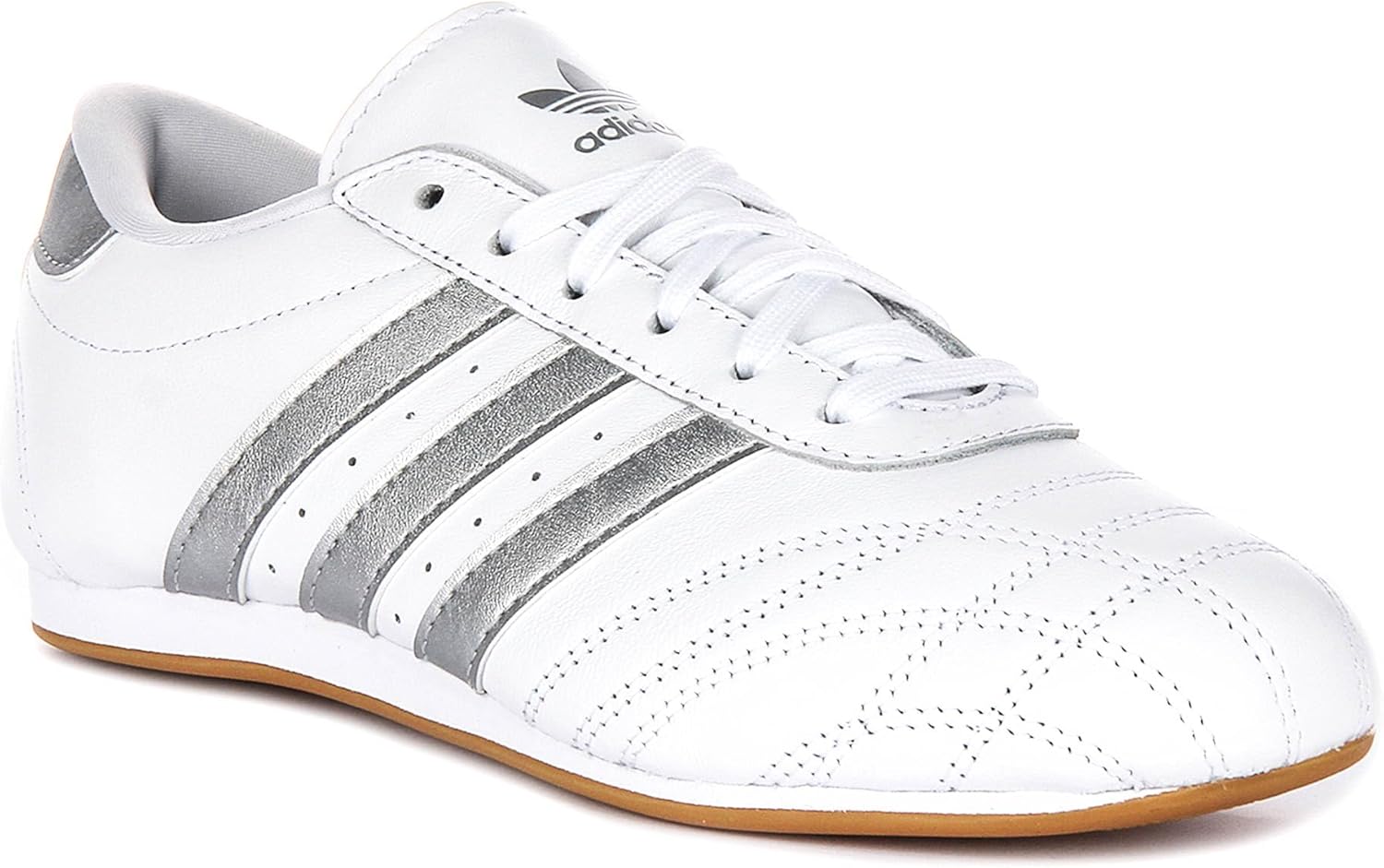 adidas Taekwondo Lace Women's Shoes, Cloud White/Silver Metallic/Gum, Size 8