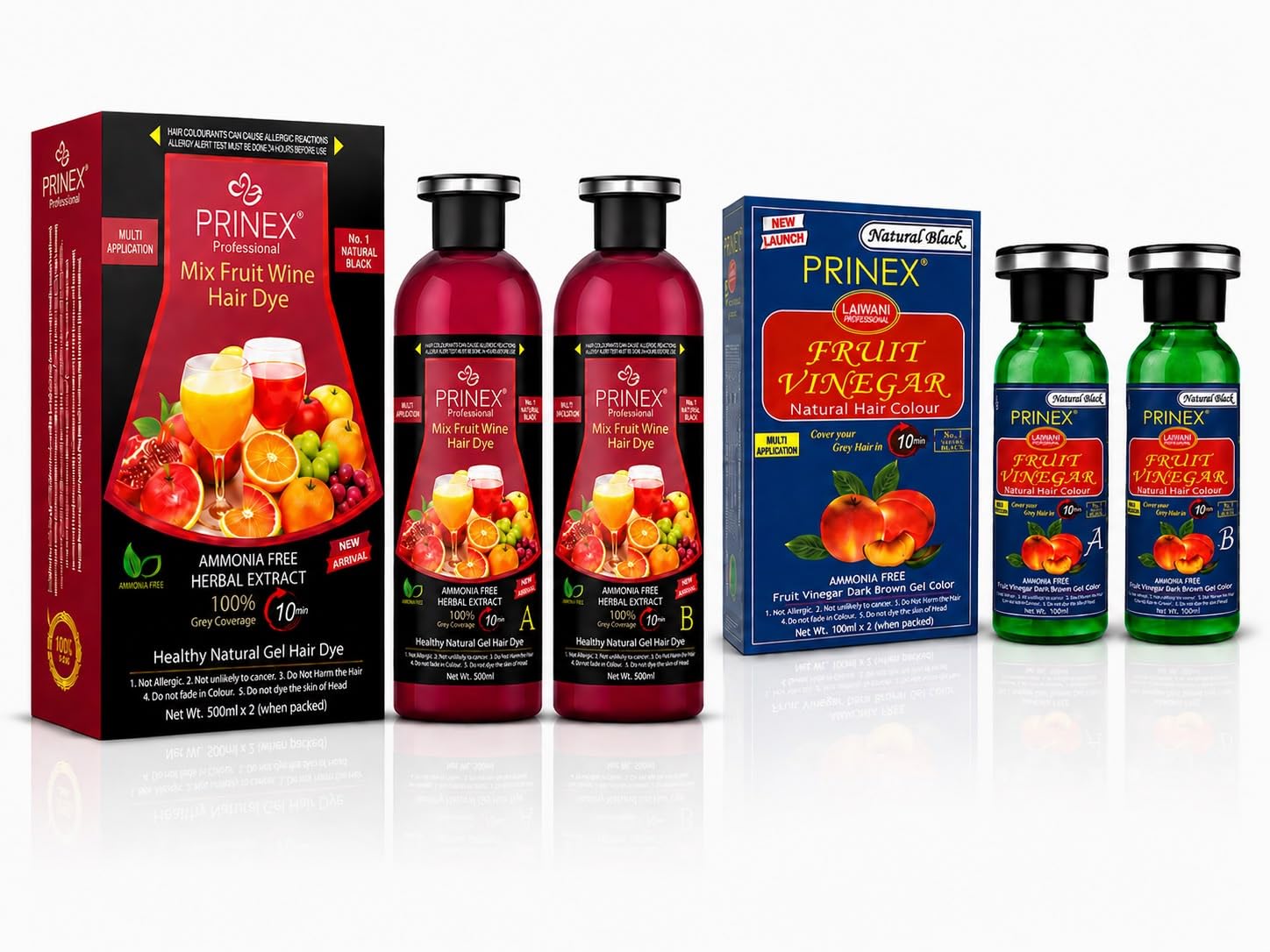 Prinex Mix Fruit Wine Gel Hair color Natural Black combo