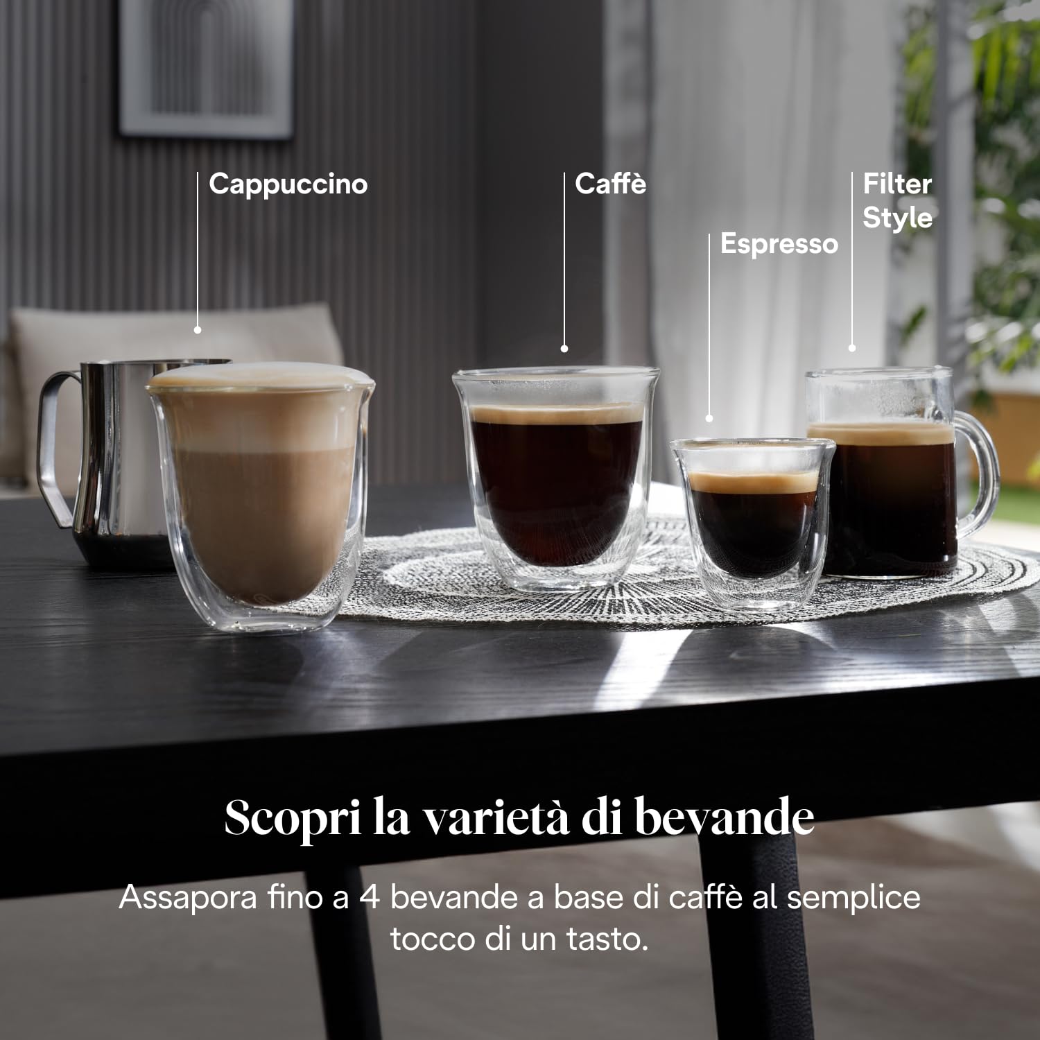 De'Longhi Magnifica Start ECAM222.20.B, Macchina Caffè Automatica con Beccuccio Montalatte, Macchina Espresso con 4 ricette Preimpostate, Pannello di Controllo Soft-Touch, 1450W, Nera