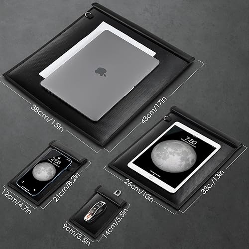 Miniatura 5 de Faraday - Bolsas para llaves de automóvil, teléfonos, tabletas y portátiles, paquete de 4 protectores Faraday Cage Faraday, protector de llavero