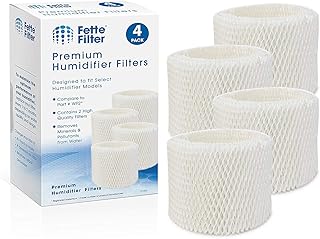 Fette Filter - 4 Pack of Humidifier Wicking Filters Compatible with Vicks Kaz & Protec Replacement Wicking Humidifier Filter Compare to Part # WF2 (Pack of 4)