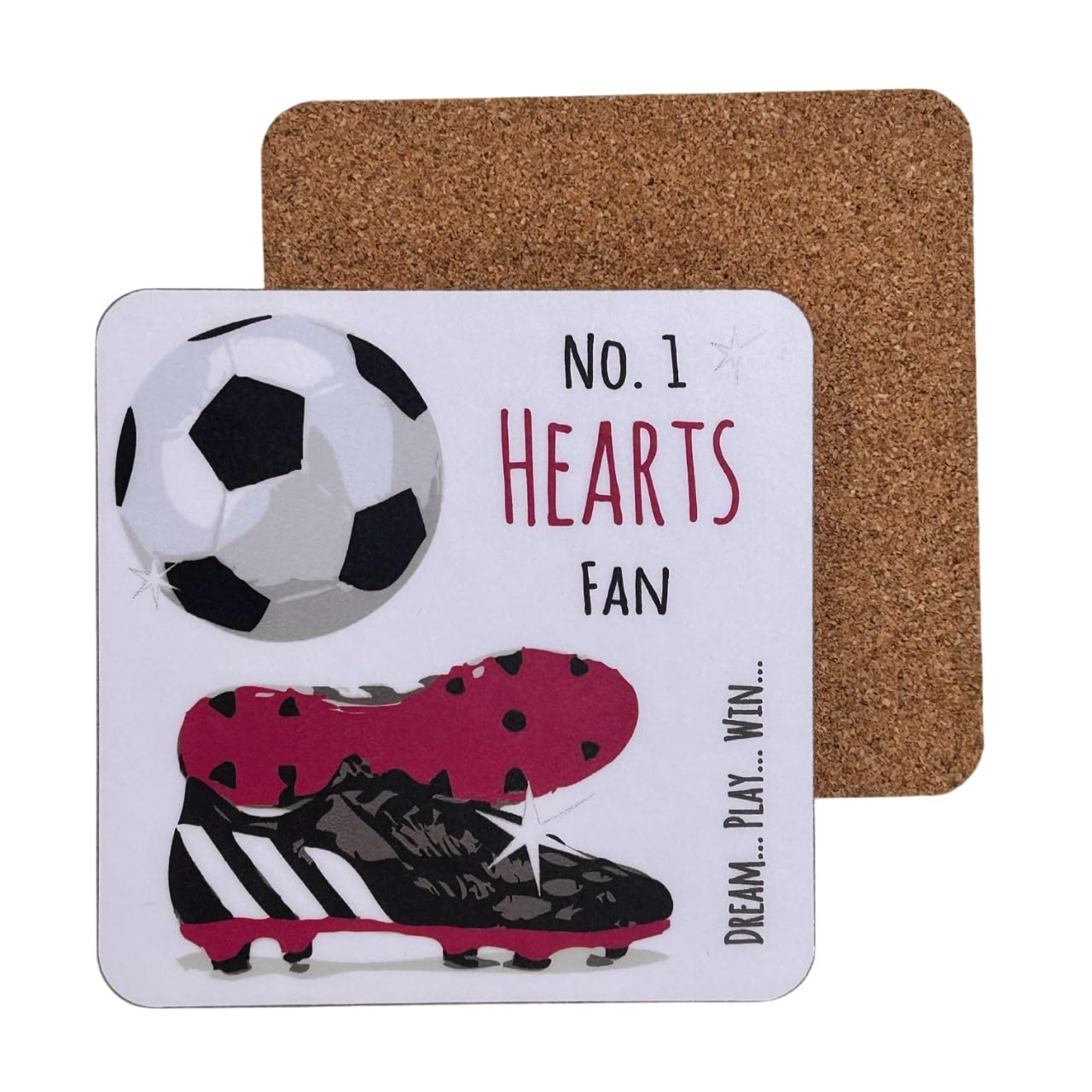 Hearts Heart of Midlothian FC Football Club Fan - COASTER DRINK MAT - by WHITE COTTON CARDS (C-FN98)