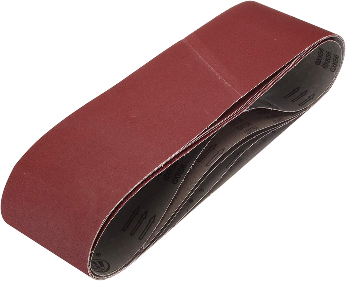 Miady 6-Inch x 48-Inch Aluminum Oxide Sanding Belts, 80/120/150/240/400 Assorted Grits, 5-Pack