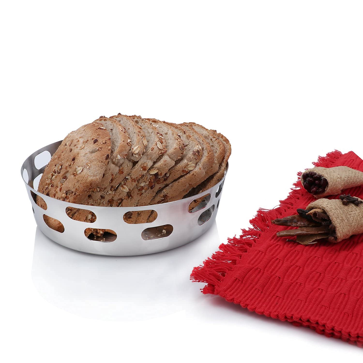 SAGER Stainless Steel Bread Basket Set - 5 Piece -8