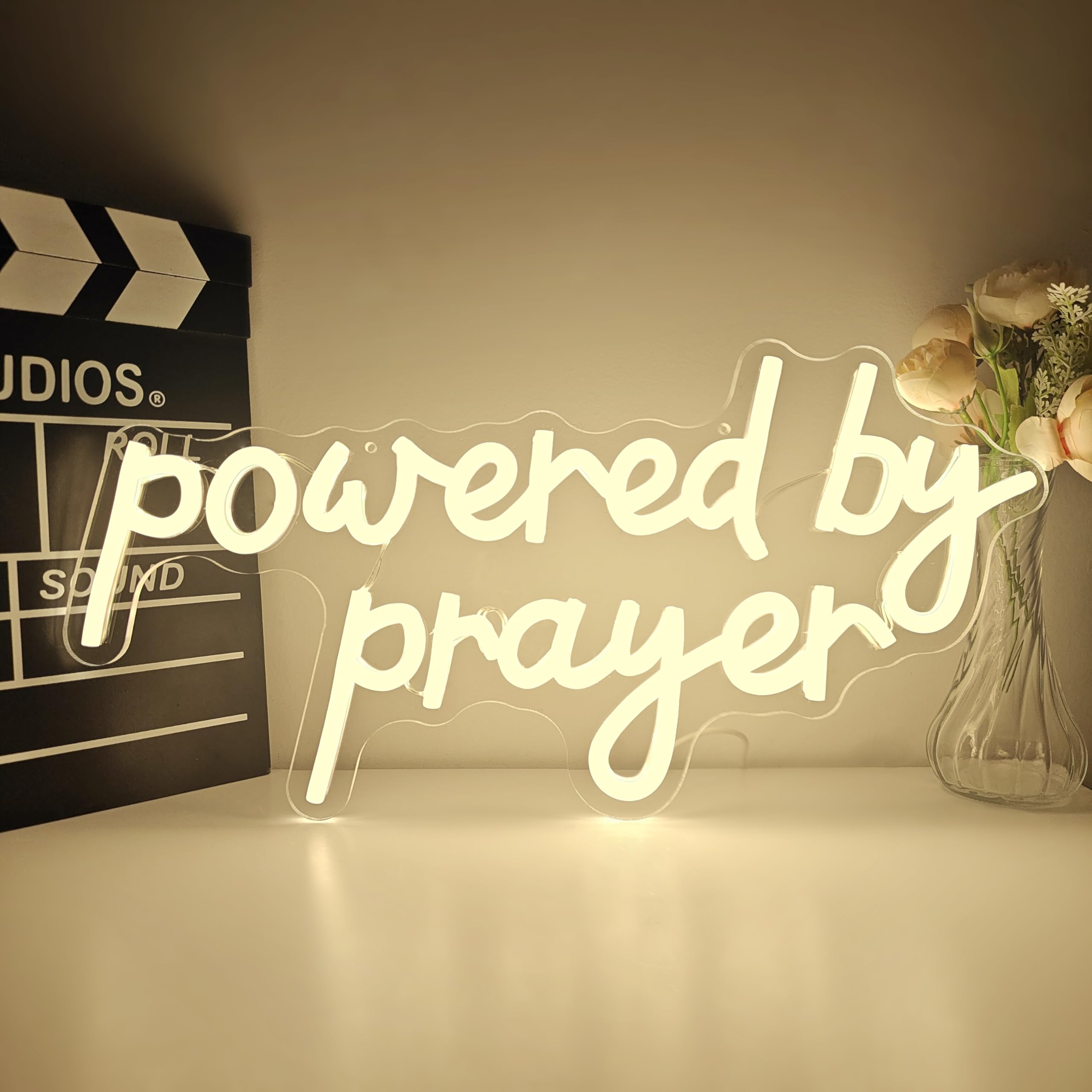 Powered By Prayer Neon Sign