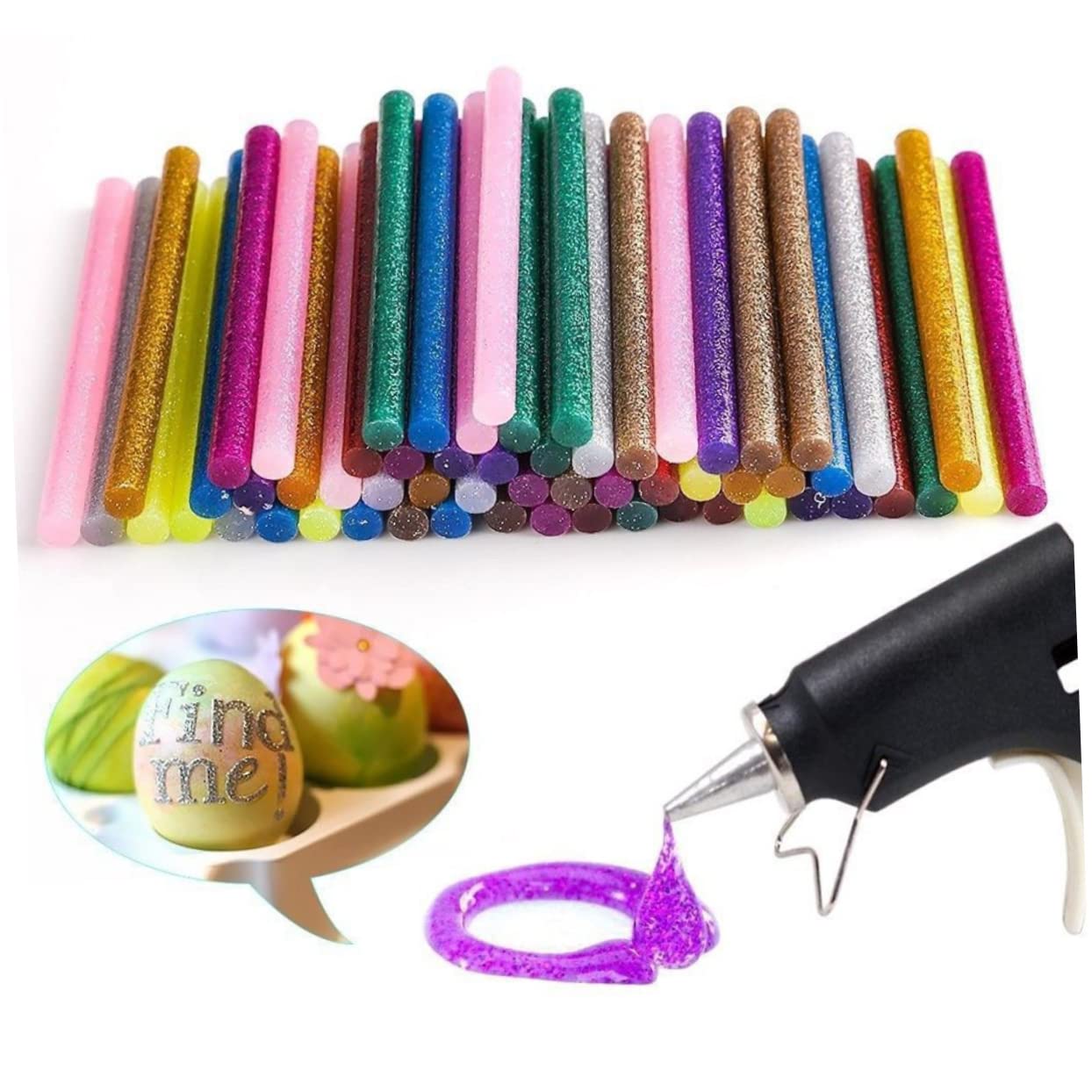 DOITOOL Hot Glue Sticks 100pcs Pack 7mm Large Glue Sticks for Craft Wood Plastic Electronics Quick Adhesion