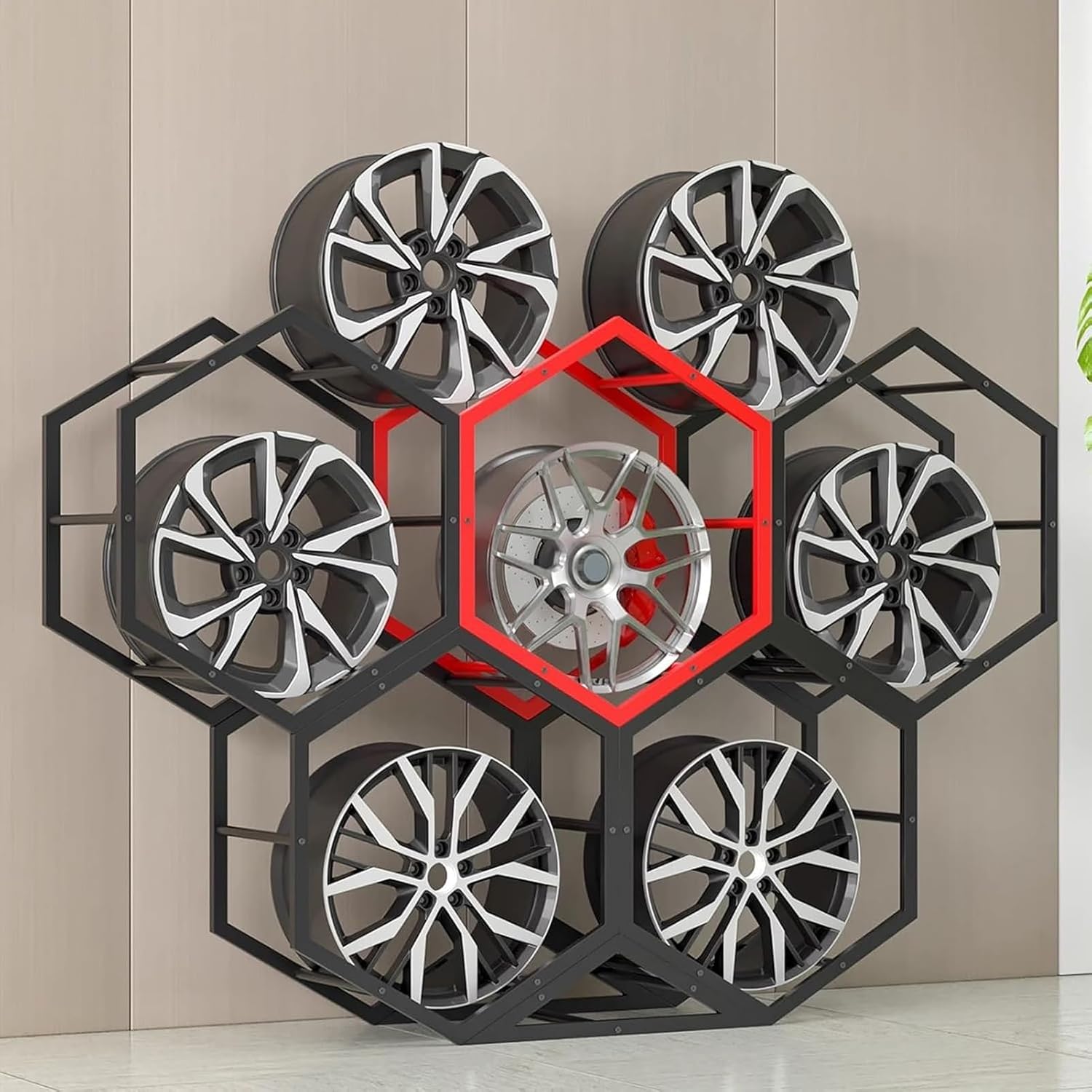 Amazon.com: 6PCS Honeycombed Rim Tire Display Rack Car Wheel Stand for ...