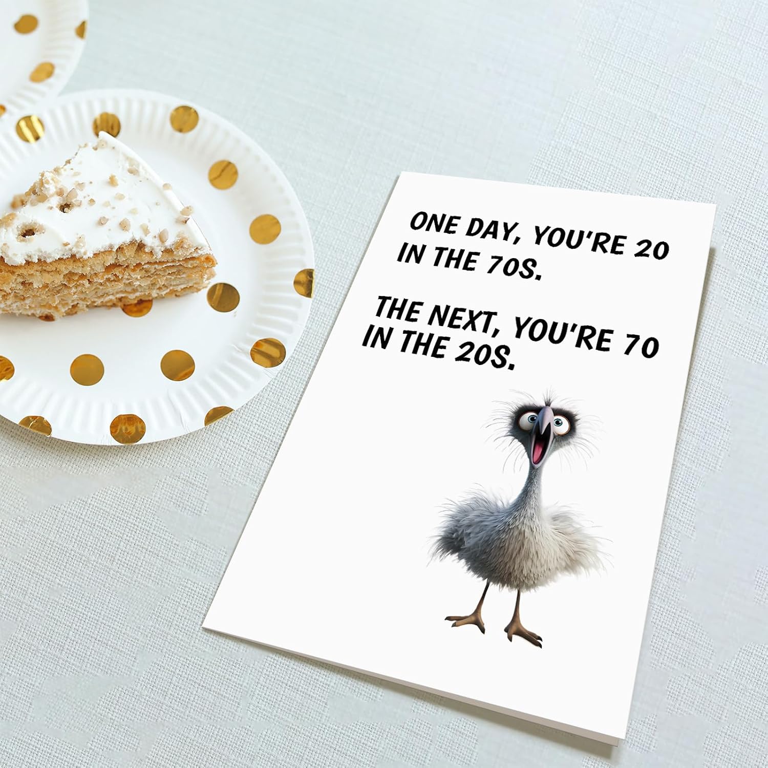 Happy 70th Birthday Card Gifts for Mom Dad, Funny Getting Old Birthday Card for 70 Years Old Women Men, One Day You're 20 in the 70s... - Image 4