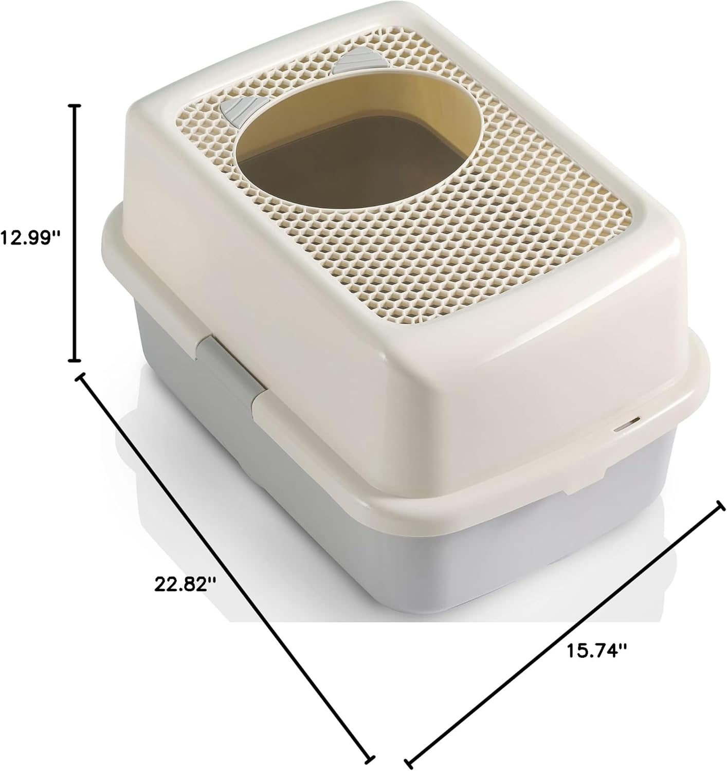 Smart Paws Covered Litter Box for Cats – Enclosed Design with Odor Control, No Mess, Easy Clean, Large Size for Multiple Cats