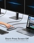 Station d'accueil pour ordinateurs portables 3 Moniteurs, USB C Hub avec 2 HDMI 2DP, RJ45 Ethernet, 5 Gbps USB C/A, 100W PD SD/microSD pour Dell/HP/Lenovo - MOKiN