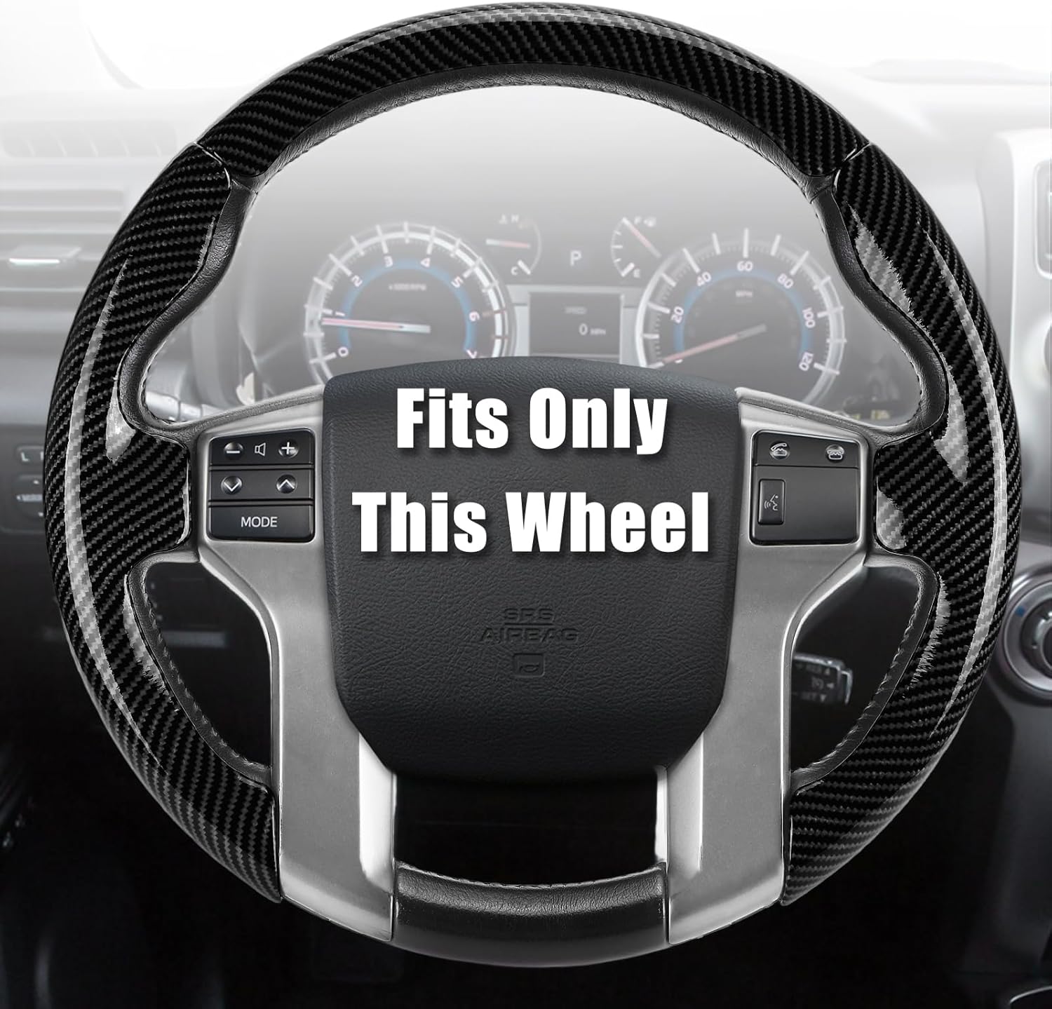 Aimato Customized Steering Wheel Cover for Toyota Tacoma 2012-2023/4Runner 2010-2024/Tundra 2014-2021/Sequoia 2014-2022 Thin,Anti-Slip,Scratch-Resistant Exclusive Car Accessory for Toyota