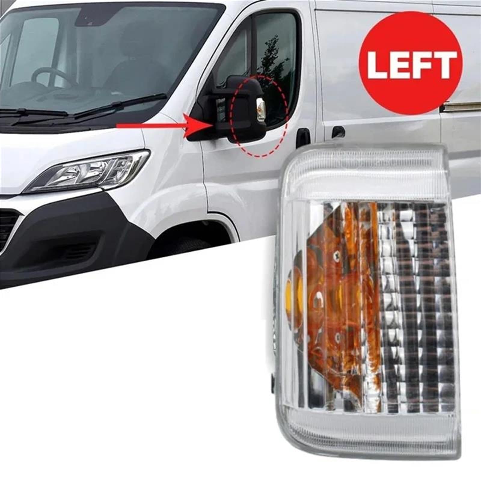 Indicatore specchietto retrovisore Indicatore Per Fiat Ducato 2006-2022 Gruppo Indicatore Di Direzione Alloggiamento Specchietto Retrovisore