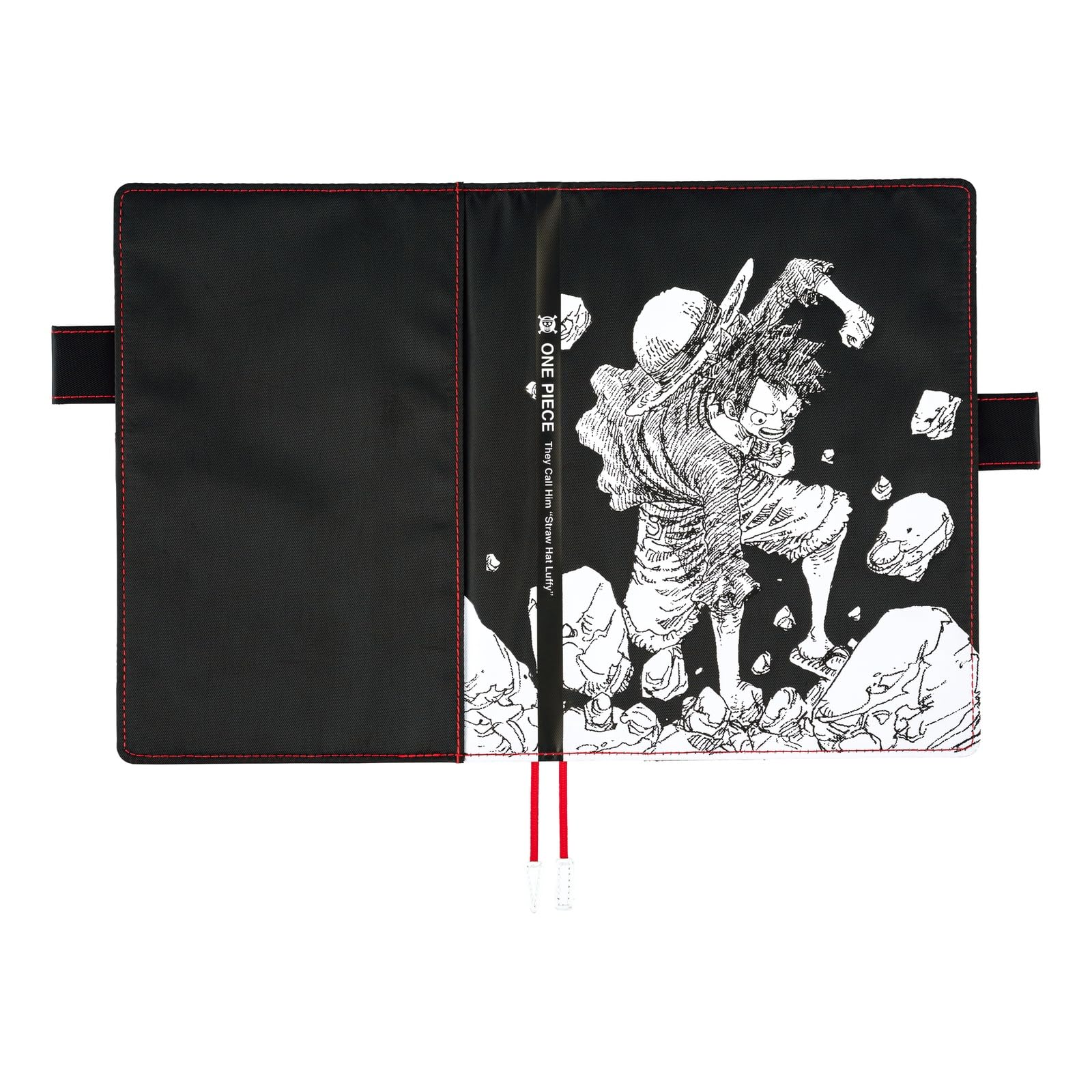 Hobonichi Techo A5 - Funda para agenda de One Pieza: sombrero de paja, color negro