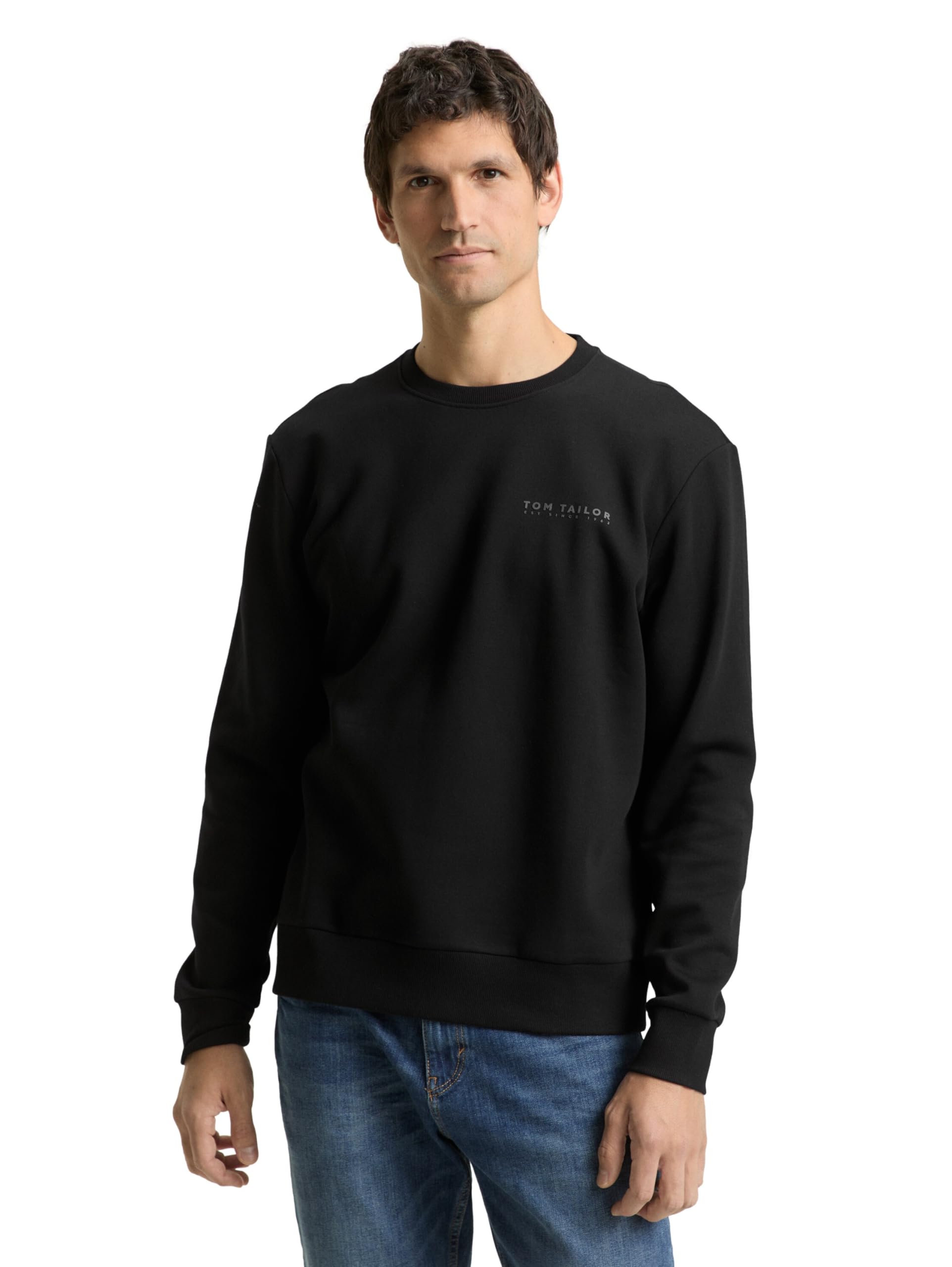 TOM TAILOR Herren Sweatshirt mit Rundhalsausschnitt