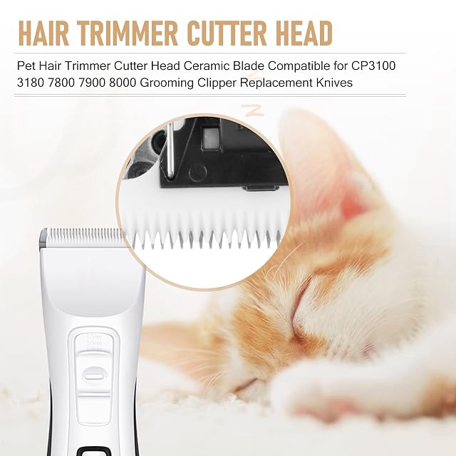 Foto 4 de 5 de Orolotay Cortapelos de Mascotas Cuchilla de Cerámica con Cabezal de Corte Compatible para Cp3100 3180 7800…